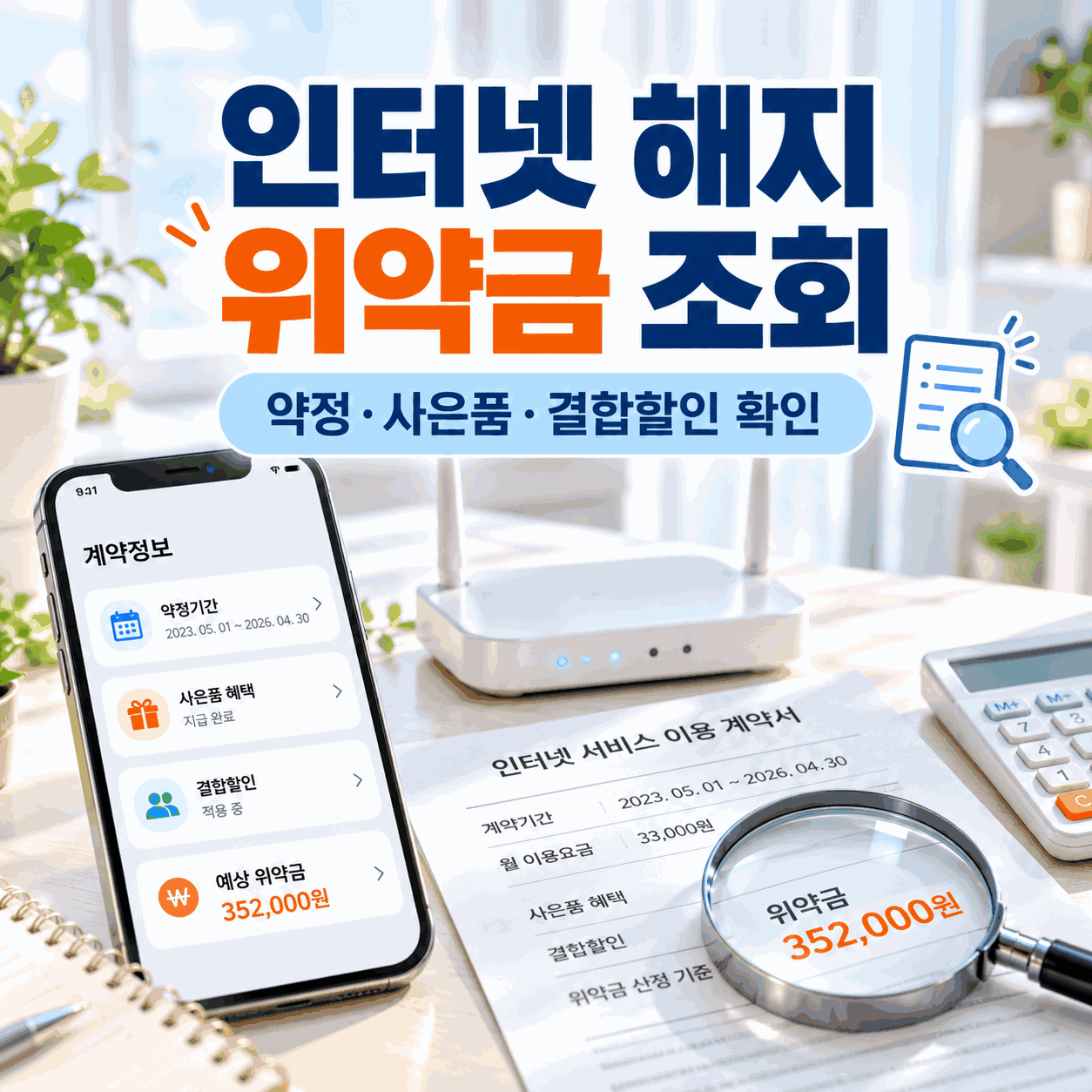 인터넷 해지 위약금 조회